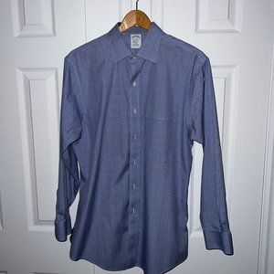 Brooks Brothers Classic dress shirt blue with a window pane check size 16 / 33